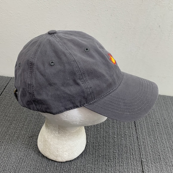 Fire Emoji Baseball Hat Unisex One Size Gray Strapback Cap North & Acrux - Picture 8 of 12